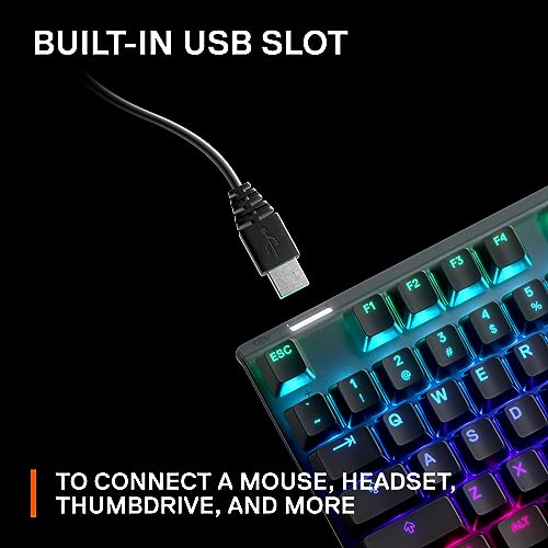 SteelSeries Apex Pro HyperMagnetic Gaming Keyboard — Adjustable Actuation — OLED Screen — RGB – USB Passthrough - Gapo Goods - 