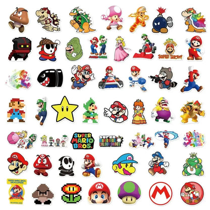 Super Mario Bros Stickers - Durable Vinyl Gaming Stickers | Waterproof Laptop Decals Paper products