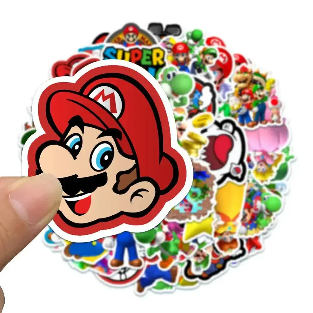 Super Mario Bros Stickers - Durable Vinyl Gaming Stickers | Waterproof Laptop Decals Paper products