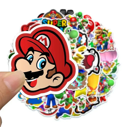 Super Mario Bros Stickers - Durable Vinyl Gaming Stickers | Waterproof Laptop Decals Paper products