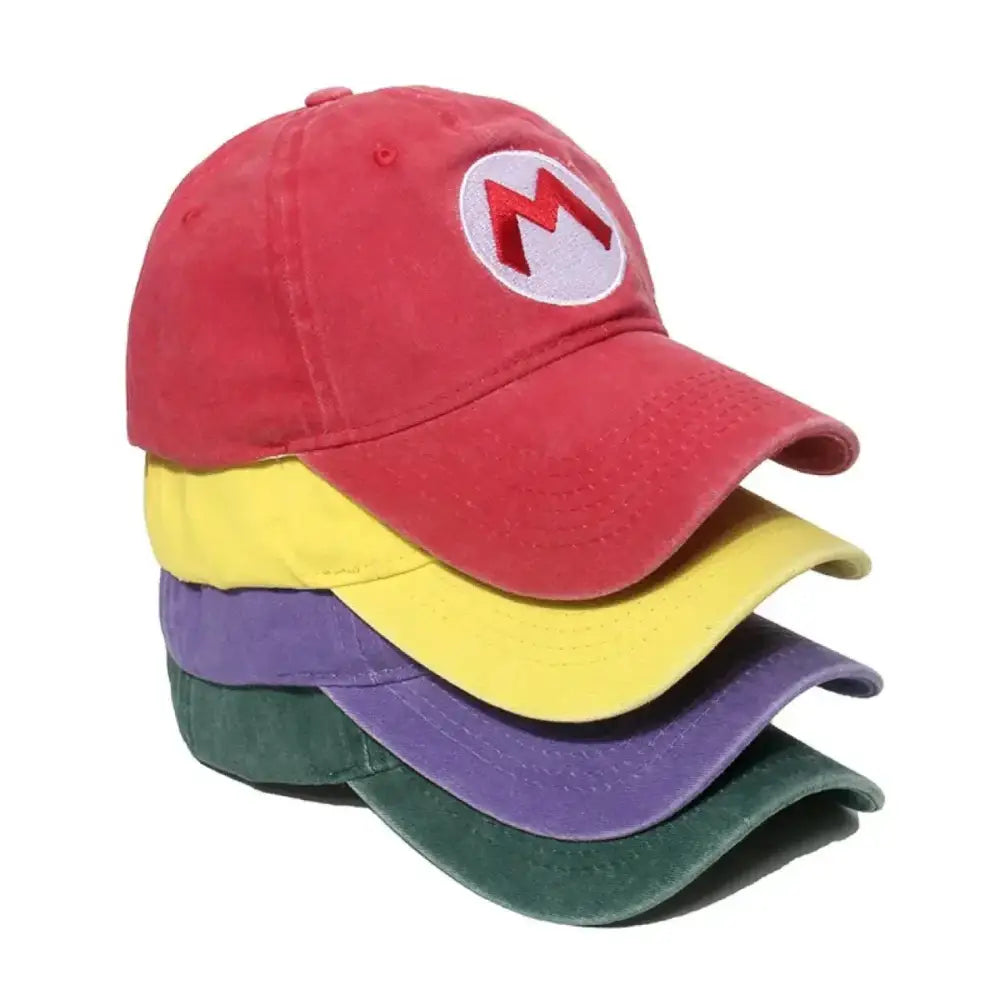 Super Mario Luigi Hat - Adjustable Cotton Baseball Cap With Canvas Sunshade Hats