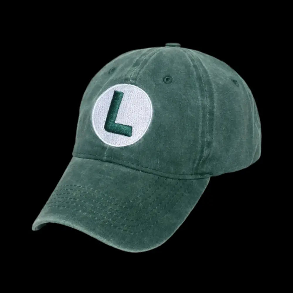 Super Mario Luigi Hat - Adjustable Cotton Baseball Cap With Canvas Sunshade Hats