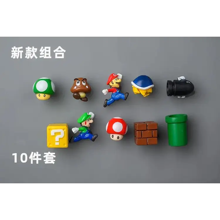 Super Mario Refrigerator Magnets – 3D Mario Magnets Set | Colorful Kitchen Magnet Decor 10-10pcs Home Decor