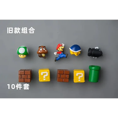 Super Mario Refrigerator Magnets – 3D Mario Magnets Set | Colorful Kitchen Magnet Decor 3-10pcs Home Decor