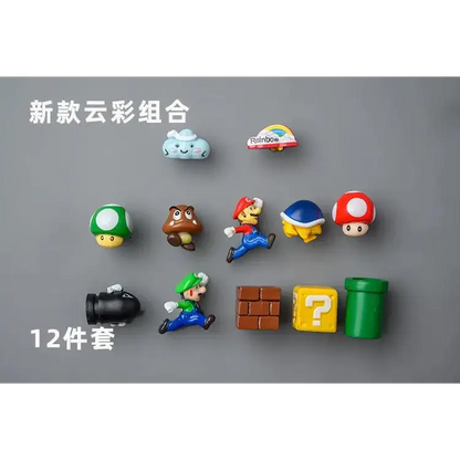 Super Mario Refrigerator Magnets – 3D Mario Magnets Set | Colorful Kitchen Magnet Decor 8-7pcs Home Decor