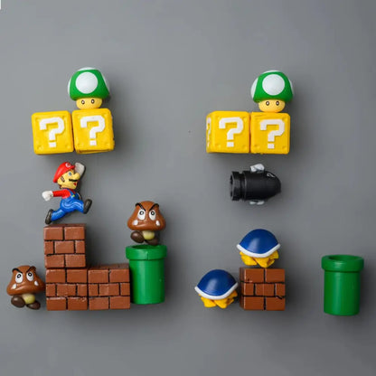 Super Mario Refrigerator Magnets – 3D Mario Magnets Set | Colorful Kitchen Magnet Decor Home Decor