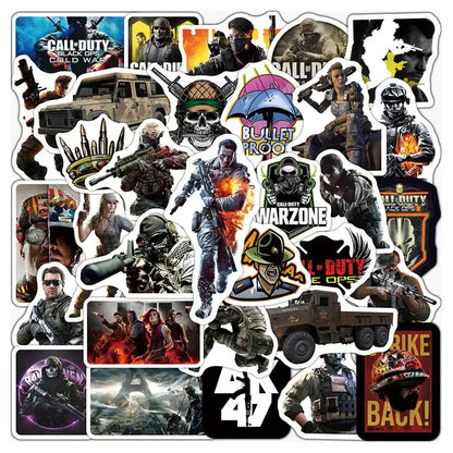 Call of Duty Stickers - 10 Piece Durable Vinyl Gaming Laptop Decals Set Stickers