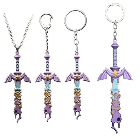Zelda Master Sword Keychain - Metal Pendant Key Ring for Cosplay Collectors