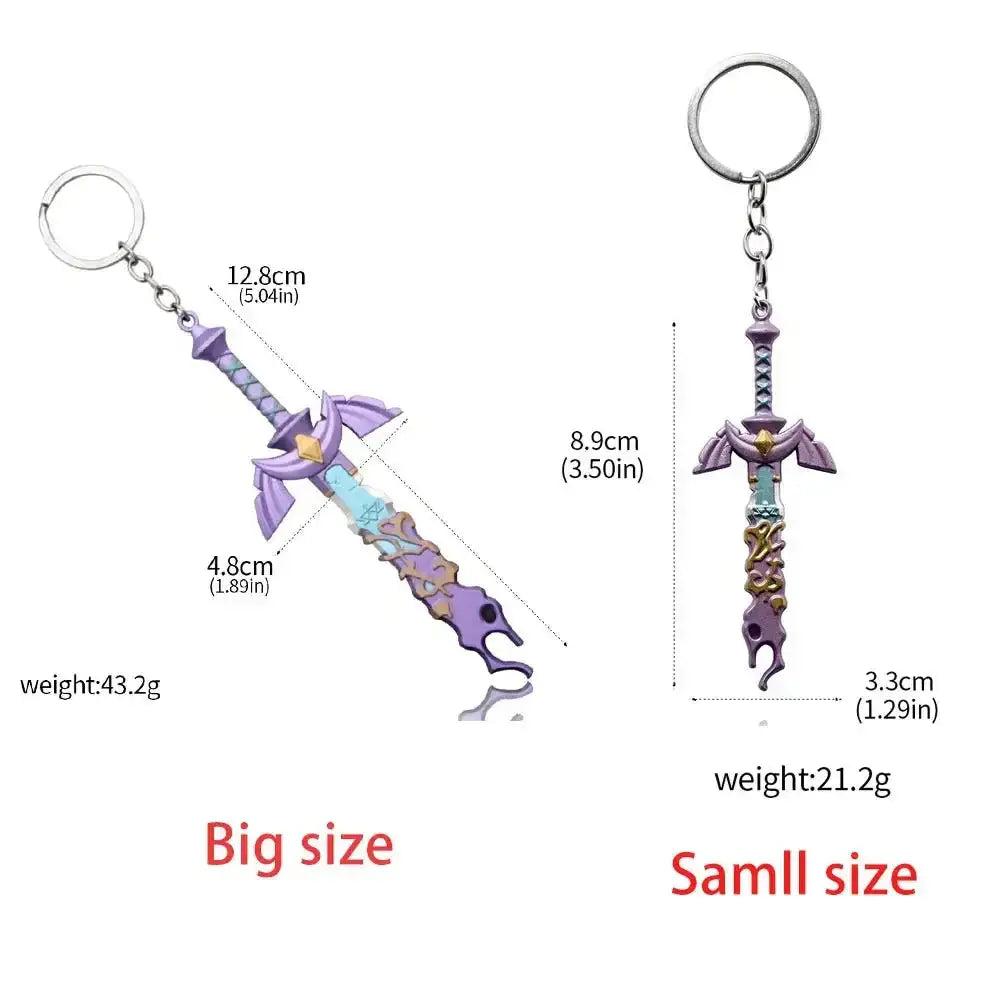 Zelda Master Sword Keychain - Metal Pendant Key Ring for Cosplay Collectors