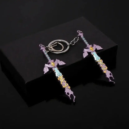 Zelda Master Sword Keychain - Metal Pendant Key Ring for Cosplay Collectors