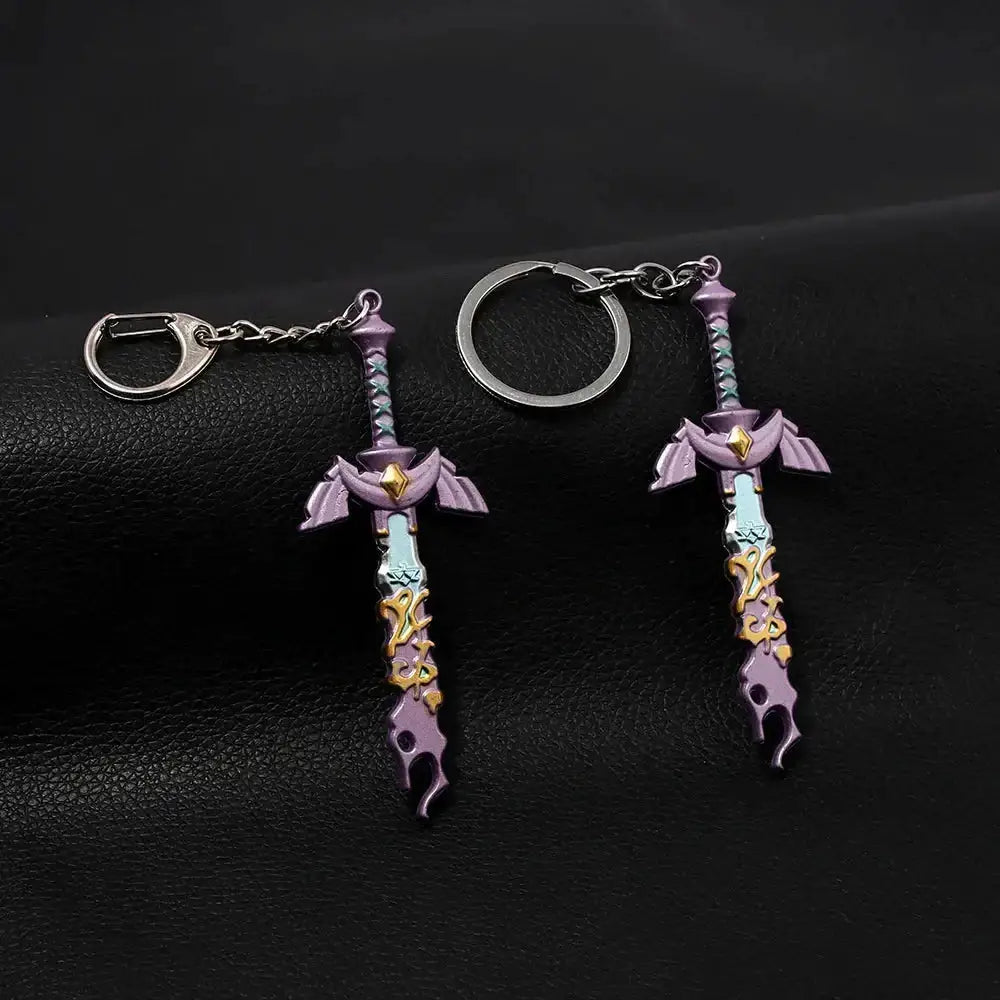 Zelda Master Sword Keychain - Metal Pendant Key Ring for Cosplay Collectors