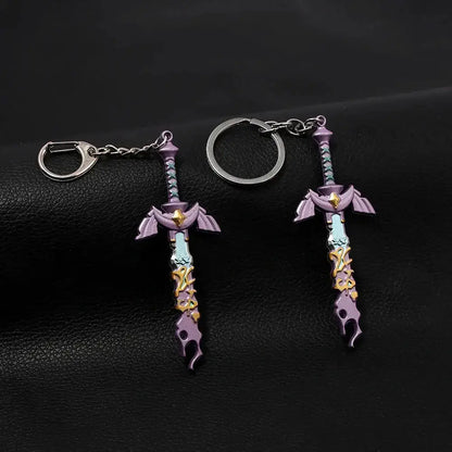 Zelda Master Sword Keychain - Metal Pendant Key Ring for Cosplay Collectors