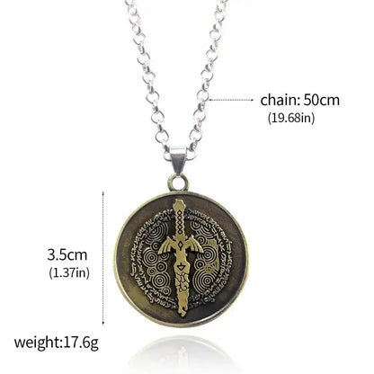 Zelda Master Sword Keychain - Metal Pendant Key Ring for Cosplay Collectors Necklace