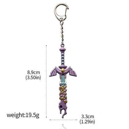Zelda Master Sword Keychain - Metal Pendant Key Ring for Cosplay Collectors Small size keychain 1