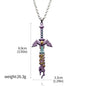 Zelda Master Sword Keychain - Metal Pendant Key Ring for Cosplay Collectors Small size Necklace