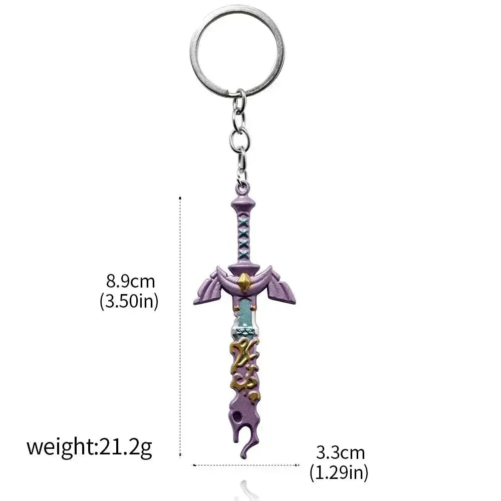 Zelda Master Sword Keychain - Metal Pendant Key Ring for Cosplay Collectors Small size keychain