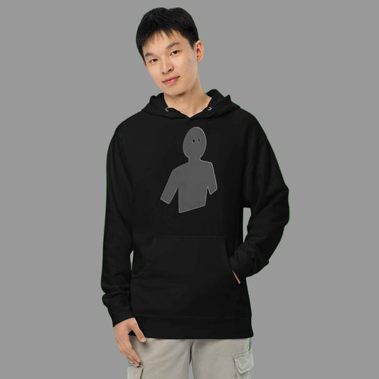 Shadow NPC Hoodie — Minimalist Ghost-Player Silhouette 2XL
