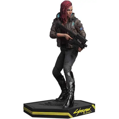 Cyberpunk 2077 Figure - V-Female Collectible Statue With Samurai Jacket & Rifle Model Collectible