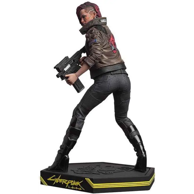 Cyberpunk 2077 Figure - V-Female Collectible Statue With Samurai Jacket & Rifle Model Collectible