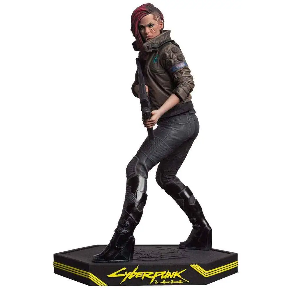 Cyberpunk 2077 Figure - V-Female Collectible Statue With Samurai Jacket & Rifle Model Collectible