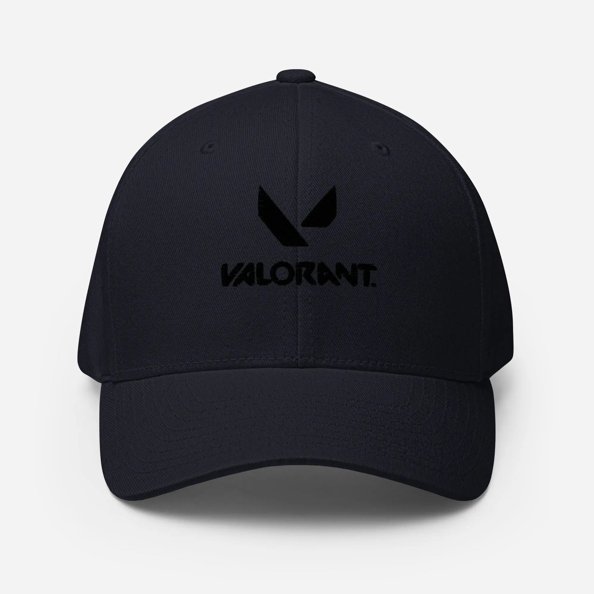 Valorant Flex-Fit Hat – Embroidered Baseball Cap With Elastic Stretch Band Dark Navy Hats