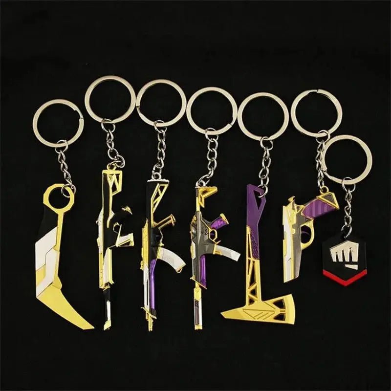 Valorant Keychain Karambit AK M4 Samurai Dagger Metal Key Ring Bag Pendant - Male Gift - Gapo Goods - Accessories