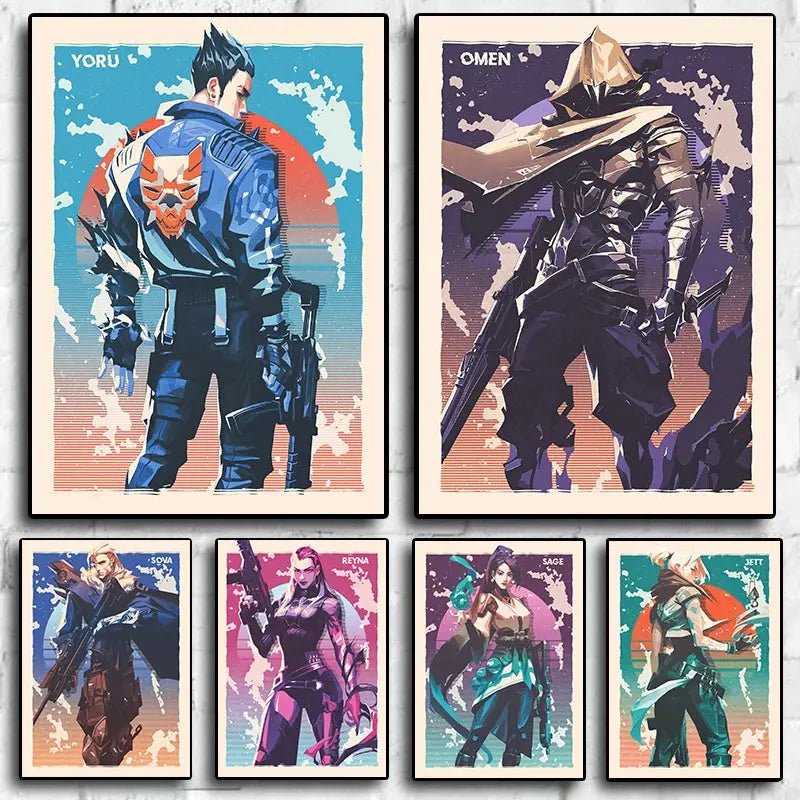 Valorant Legends: Character Canvas Art for Gamers - Gapo Goods - 