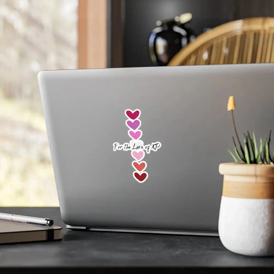 Kiss-Cut Vinyl Decals – Waterproof Love Heart Stickers | Scratch Resistant, Removable Adhesive Kiss-Cut Satin Stickers