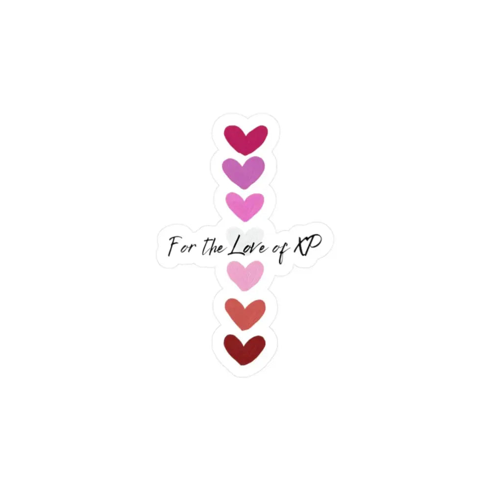 Kiss-Cut Vinyl Decals – Waterproof Love Heart Stickers | Scratch Resistant, Removable Adhesive Stickers