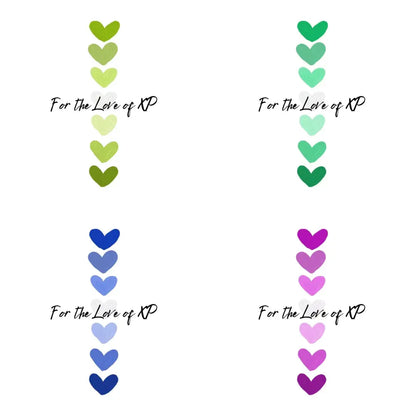 Kiss-Cut Vinyl Decals – Waterproof Love Heart Stickers | Scratch Resistant, Removable Adhesive Stickers