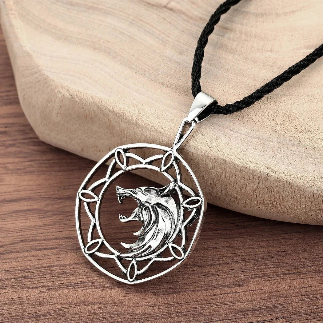 Witcher Medallion Geralt Of Rivia Wolf Head Pendant Necklace - Gapo Goods - 