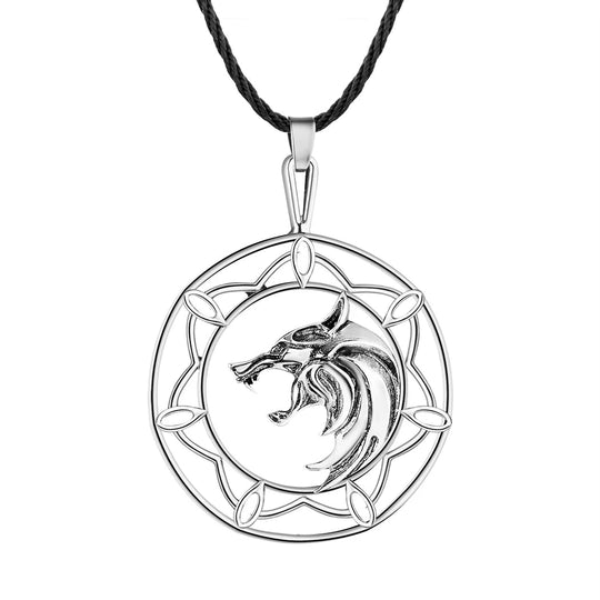 Witcher Medallion Geralt Of Rivia Wolf Head Pendant Necklace - Gapo Goods - 