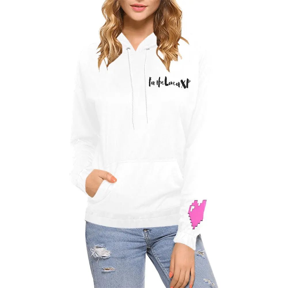 Women's Love XP Print Hoodie (Model H13) - Gapo Goods - Hoodies