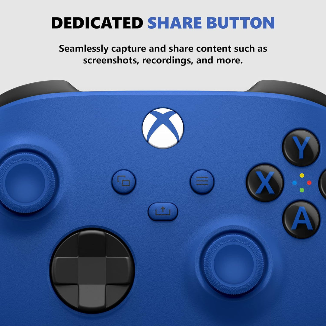 Xbox Wireless Controller Shock Blue - Wireless - Bluetooth - USB - Xbox Series X, Xbox Series S, Xbox One, PC, Android, iOS, Tablet - Shock Blue - Gapo Goods - 