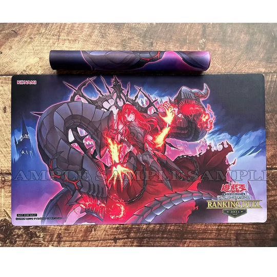 Yu - Gi - Oh Prisoner Princess of Fruitful Flames Playmat TCG Pad YGO Mat TCG Yugioh Mat - Gapo Goods - 