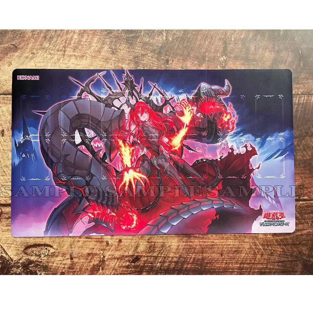 Yu - Gi - Oh Prisoner Princess of Fruitful Flames Playmat TCG Pad YGO Mat TCG Yugioh Mat - Gapo Goods - 