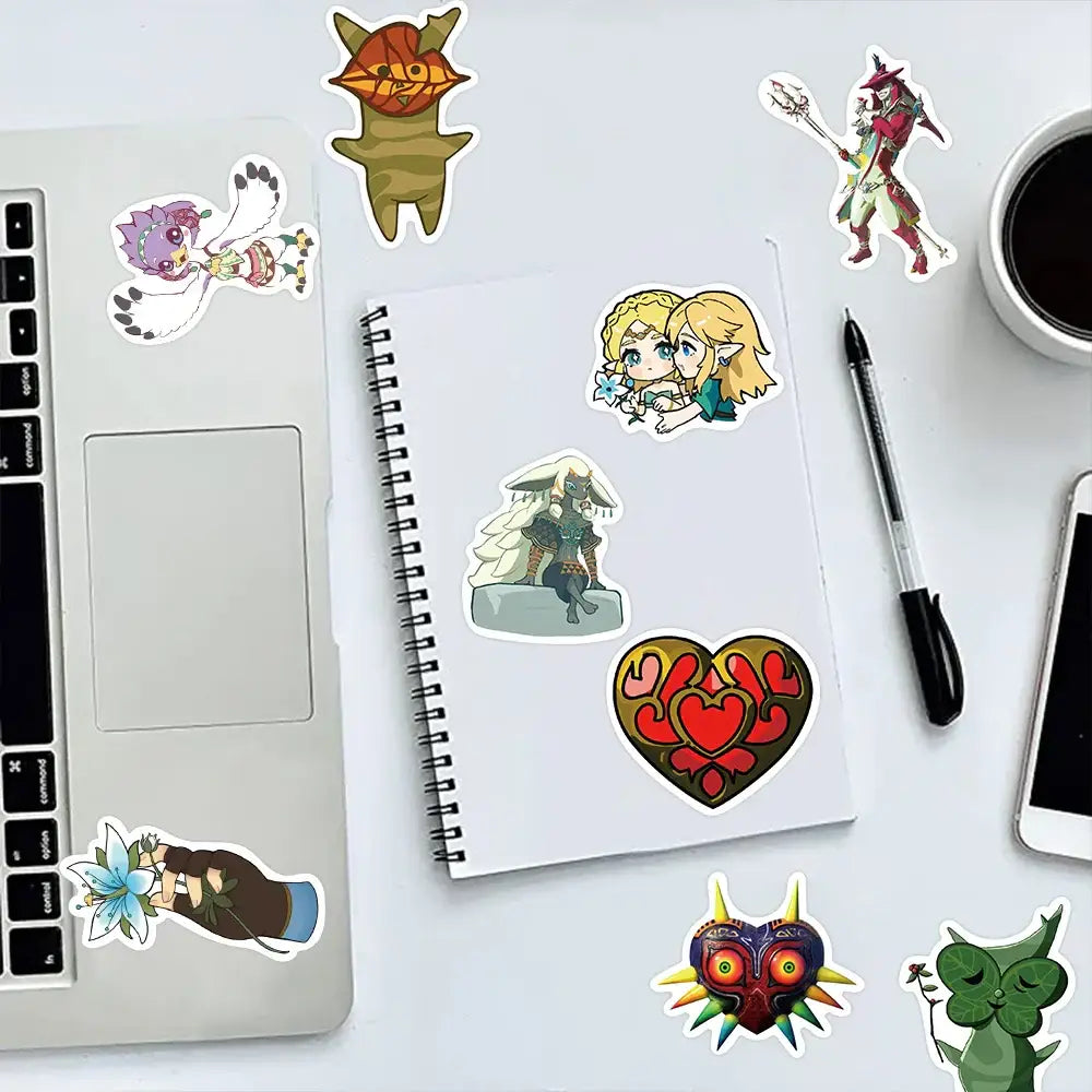 Legend of Zelda Stickers – 50PCS Waterproof Vinyl Decals | Durable Gamer Gift Paper products
