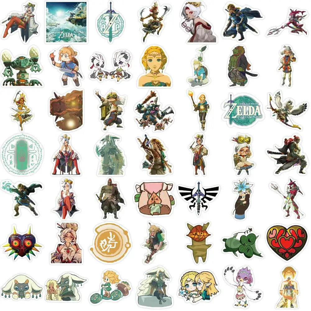 Legend of Zelda Stickers – 50PCS Waterproof Vinyl Decals | Durable Gamer Gift Paper products
