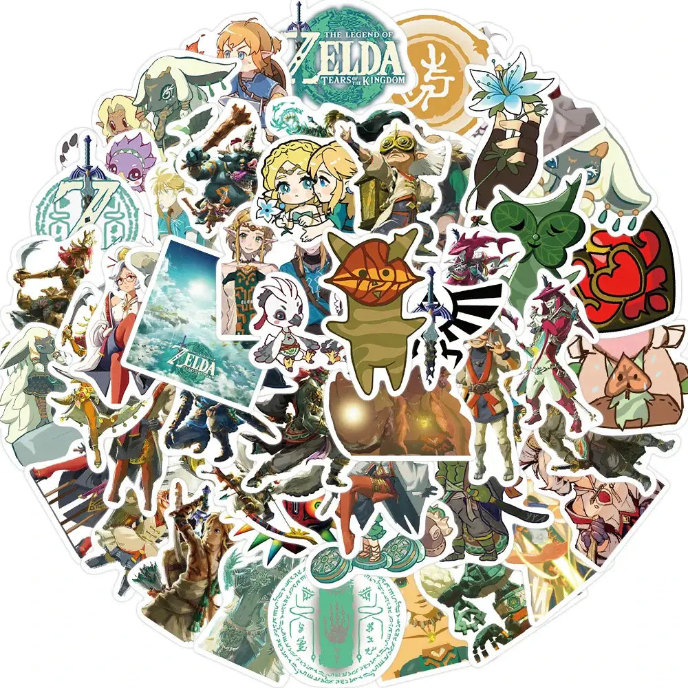 Legend of Zelda Stickers – 50PCS Waterproof Vinyl Decals | Durable Gamer Gift 50pcs All Paper products