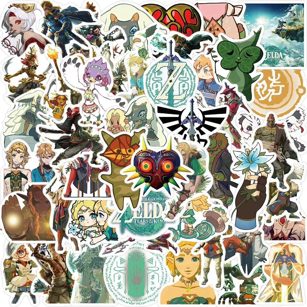 Legend of Zelda Stickers – 50PCS Waterproof Vinyl Decals | Durable Gamer Gift Paper products