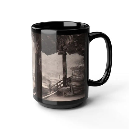 Zen vibes in a glossy black ceramic mug for your chill mornings - 15oz - Mug
