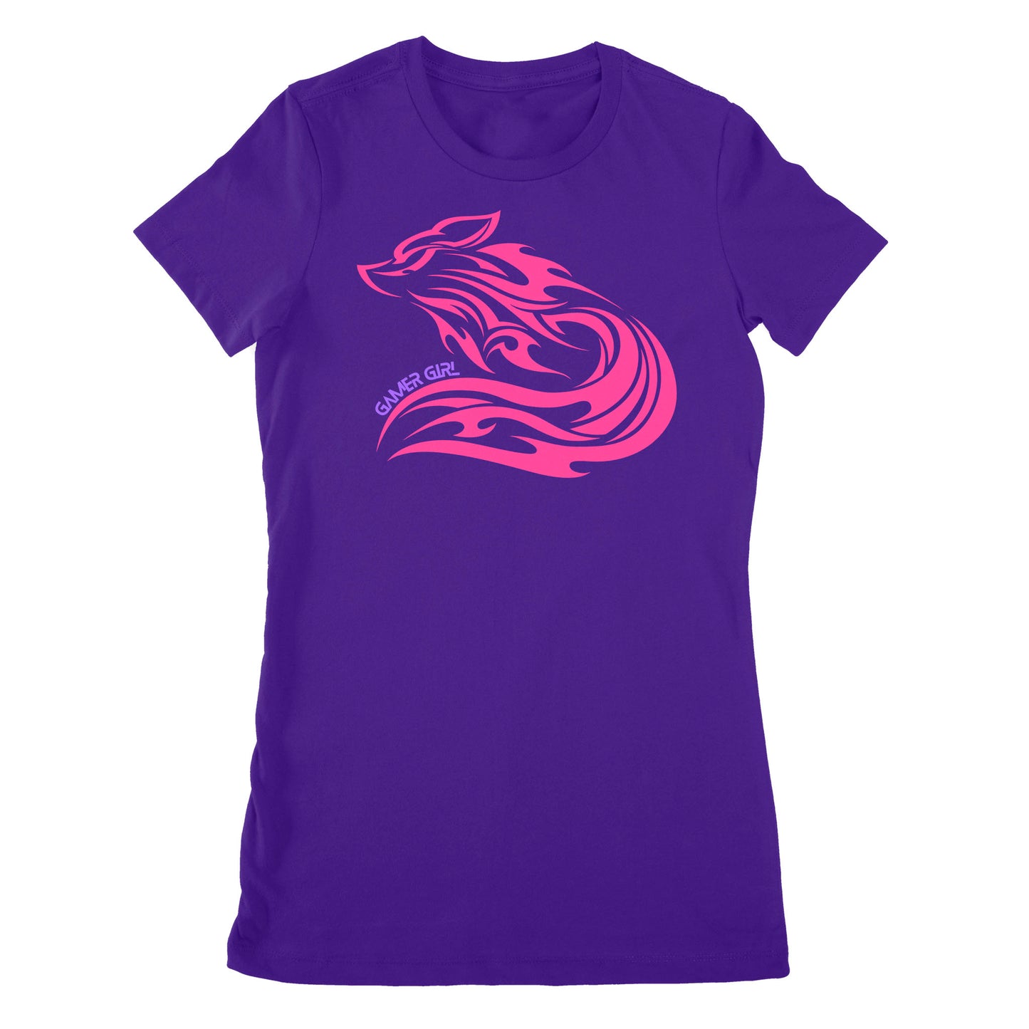 Gamer Girl Pink Fox - Premium Women's T-shirt