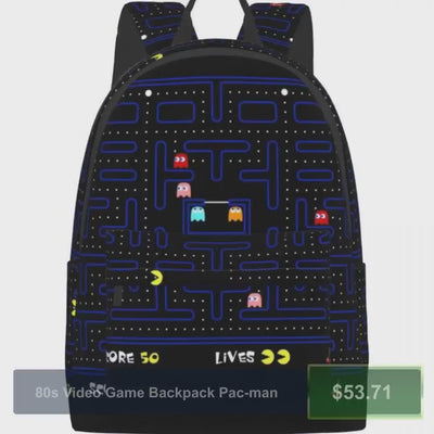 80s Video Game Backpack Pac-man by@Vidoo