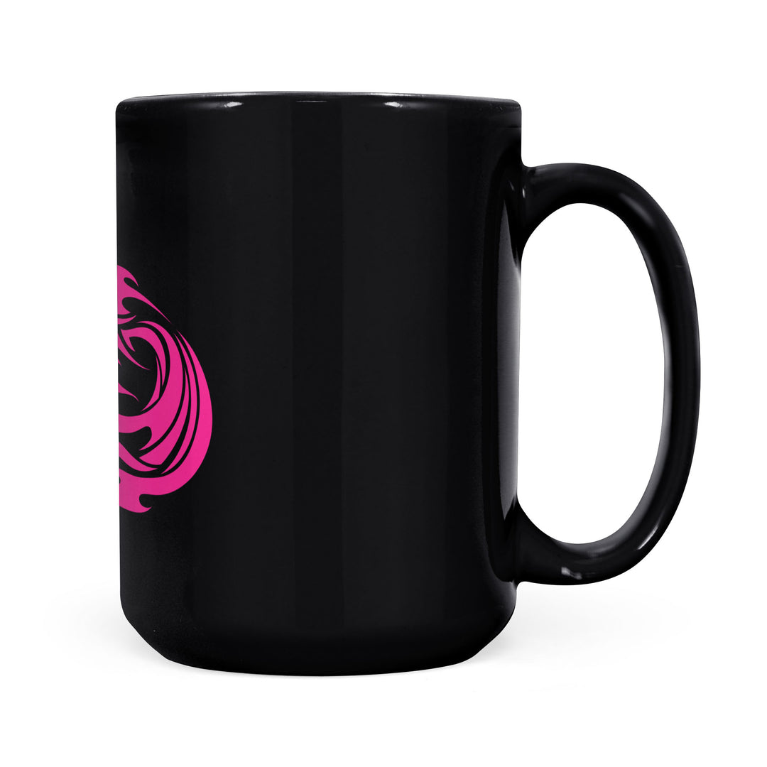 New Pink Fox Gamer Girl Black Mug - Perfect for Gaming Enthusiasts