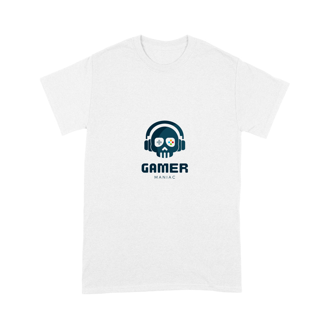 Gamer Skull logo gifts Maniac Shirt