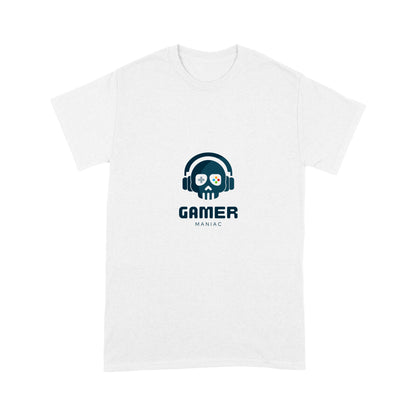 Gamer Skull logo gifts Maniac Shirt